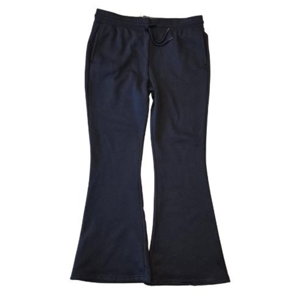 NWT True Religion Black Gold Gothic Logo Flare Sweatpant Y2K Bell Bottom Joggers - Picture 3 of 13
